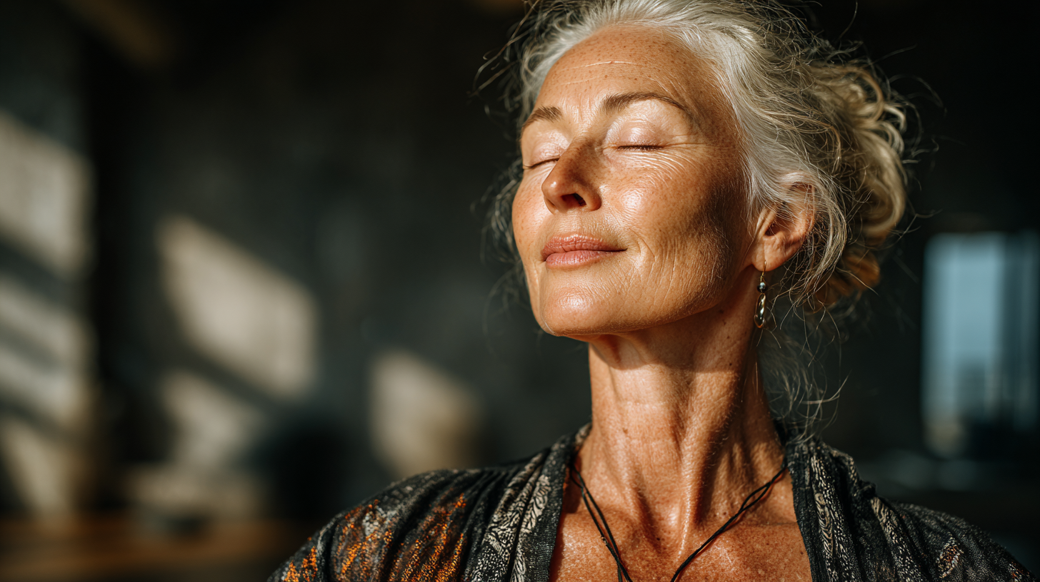 Peaceful yoga practice